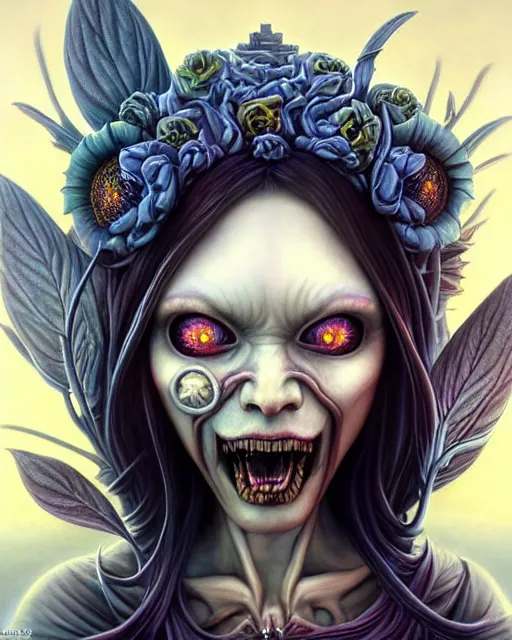 Image similar to death is swallowed up in victory, very detailed and beautiful womans face, screaming with fear, artwork by artgerm, centered shot, wide angle, full body, elfpunk, artwork by naoto hattori, landscape art by john howe