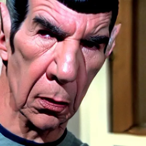 Prompt: Spock crying