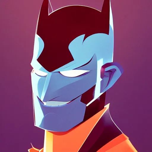 Image similar to face icon stylized minimalist batman : the animated series, loftis, cory behance hd by jesper ejsing, by rhads, makoto shinkai and lois van baarle, ilya kuvshinov, rossdraws global illumination