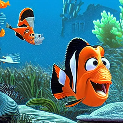 Image similar to joseph stalin playing in finding nemo, very intricate 3 d render, disney, quality, professional