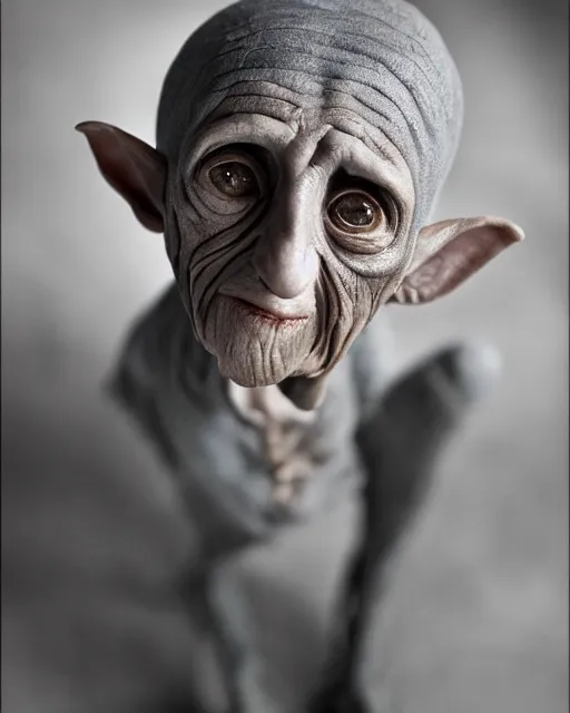 Prompt: annie leibovitz headshots of kreacher the house elf from harry potter, 5 0 mm soft focus