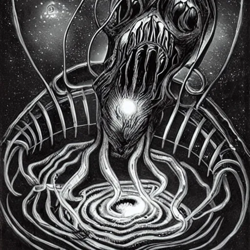 Prompt: lovecraftian horrors from outer space