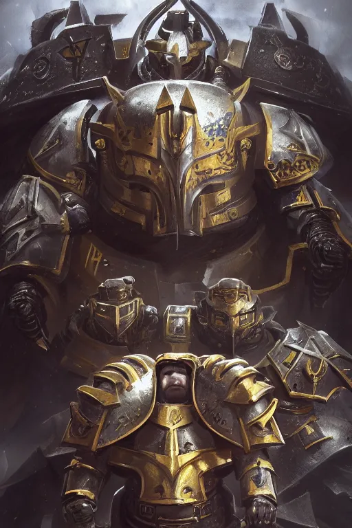 Image similar to armor portrait heros warhammer 4 0 k horus heresy fanart - the primarchs emperor by johannes helgeson animated with vfx concept artist & illustrator global illumination ray tracing hdr fanart arstation zbrush central hardmesh 8 k octane renderer comics stylized