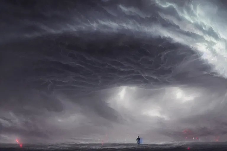 Image similar to into the eye of the storm, artstation