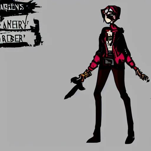 Image similar to Audrey the Grave Robber from Darkest Dungeon 2 dressed in modern-day clothes