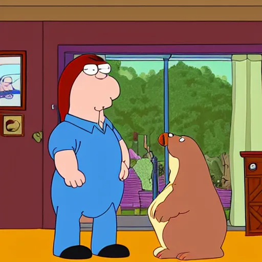 Image similar to a screenshot of jerma in family guy ( 2 0 1 5 )