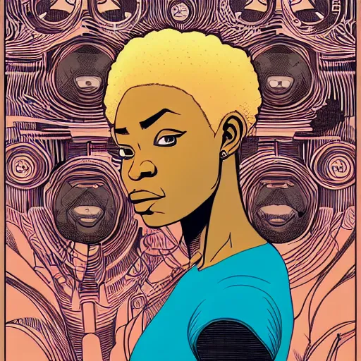 Prompt: portrait of an african woman by laurie greasley and james stokoe, 4 k, 8 k