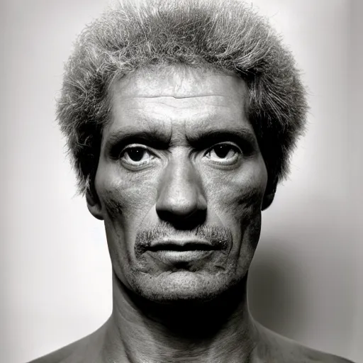 Prompt: portrait by robert mapplethorpe