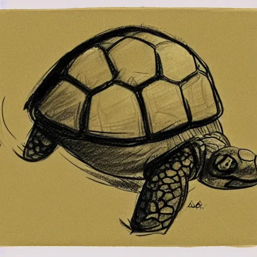 Image similar to milt kahl sketch of cecil turtle