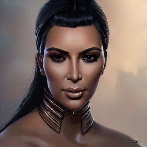 Prompt: kim kardashian, d & d, fantasy, portrait, highly detailed, digital painting, trending on artstation, concept art, sharp focus, illustration, art by artgerm and greg rutkowski and magali villeneuve