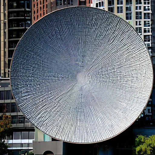 Image similar to giant dish in the middle of a city