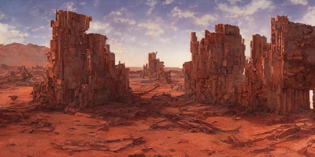 Image similar to supernova, neo brutalism space station ruins in the red desert, mars rovers, painted by steve mccurry, ruan jia, raymond swanland, lawrence alma tadema, zdzislaw beksinski, norman rockwell, jack kirby, tom lovell, alex malveda, greg staples