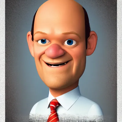 Prompt: Portrait Olaf Scholz as seen in Disney Pixar\'s Up (2009)