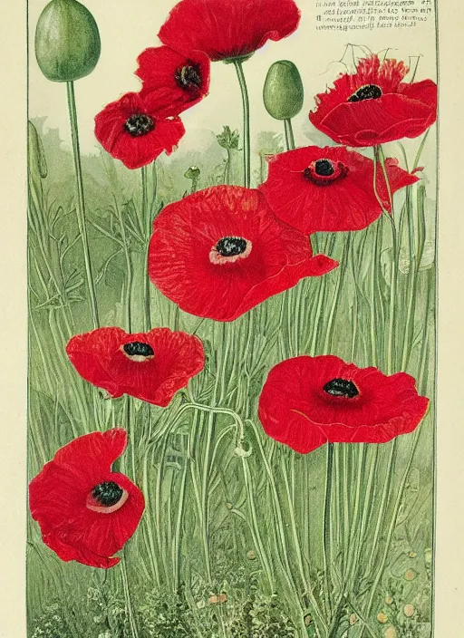 Prompt: papaver somniferum, kohler medicinal plants 1 8 9 7