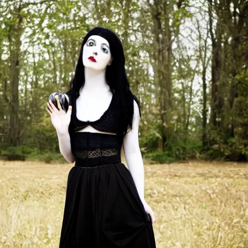 Image similar to pale goth beauty, award winning photo