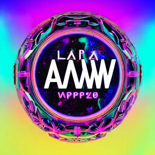 Image similar to a and w vaporwave logo, colorful, digital art, cosmic, 3 d high definition, trending on art station, photorealistic, high resolution, 8 k, octane, hyper detailed, insane details, intricate, elite, ornate, elegant trend, highly detailed and intricate, sharp focus, photography, unreal engine