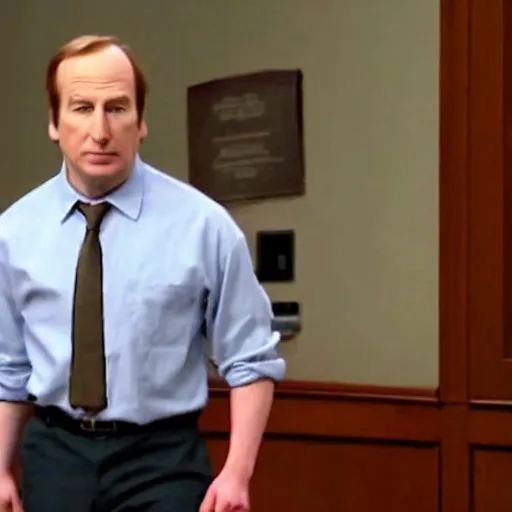 Prompt: bob odenkirk dressed as a minion in court