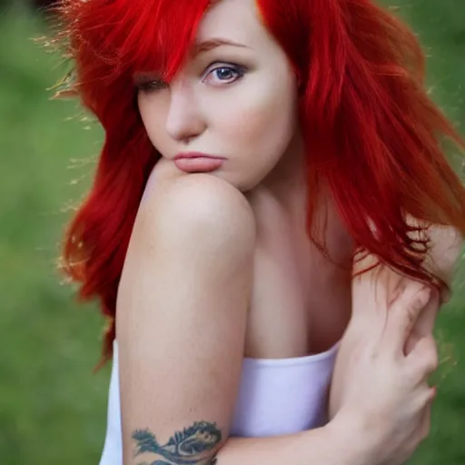 Image similar to girl with red hair