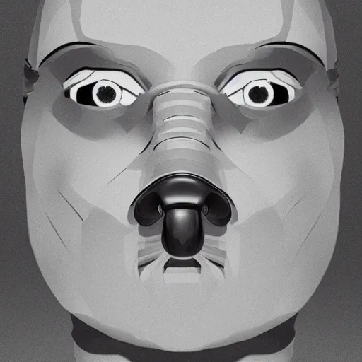 Image similar to hannibal lector, in the style of 3 d disney, symmetry, smooth, sharp focus, semi - realism, intricate detail.