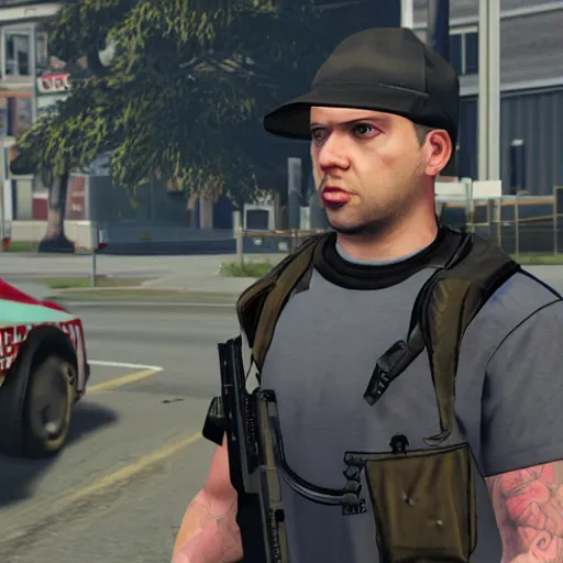 Image similar to Andrew Tate in GTA 5