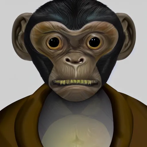 Prompt: a alien monkey from half - life, digital art