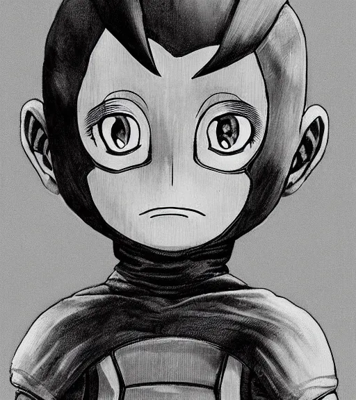 Prompt: beautiful little boy wearing an cyborg illusionist suit, artwork in kentaro miura and made in abyss, inspired in astroboy smooth, beautiful lightness, anatomically correct, trending on pixiv, fascist composition, realistic