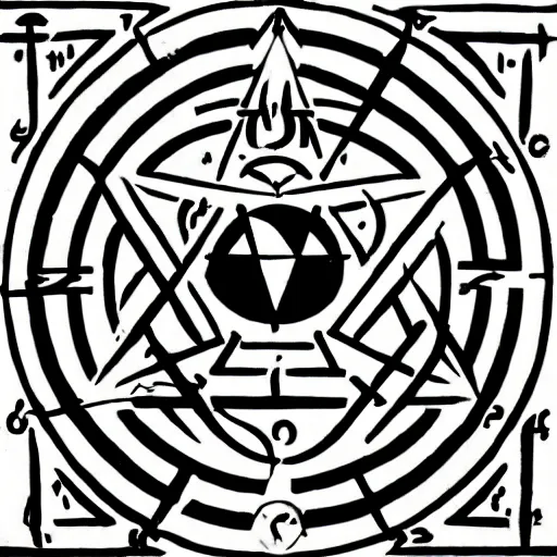 Image similar to goetic sigil for summoning ishtar