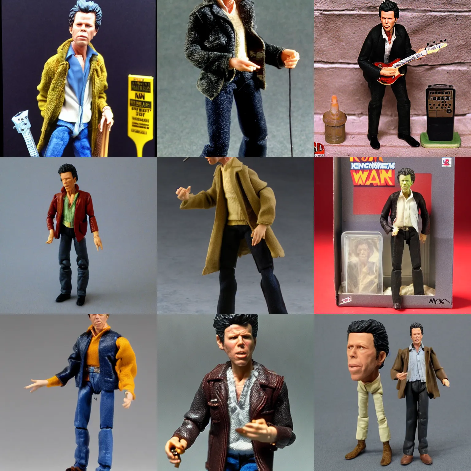 Prompt: kenner action figure of tom waits