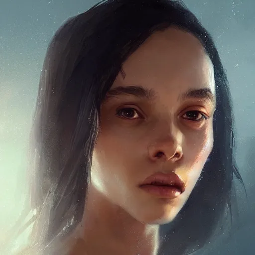 Image similar to “ portrait of zoe isabella kravitz by greg rutkowski, young, attractive, highly detailed portrait, scifi, digital painting, artstation, concept art, smooth, sharp foccus ilustration, artstation hq ”