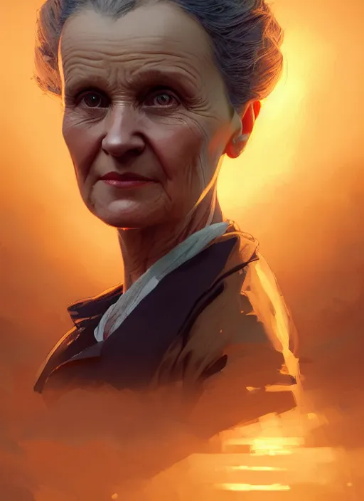 Image similar to highly detailed portrait of marie curie in gta v, stephen bliss, unreal engine, fantasy art by greg rutkowski, loish, rhads, ferdinand knab, makoto shinkai and lois van baarle, ilya kuvshinov, rossdraws, tom bagshaw, global illumination, radiant light, detailed and intricate environment