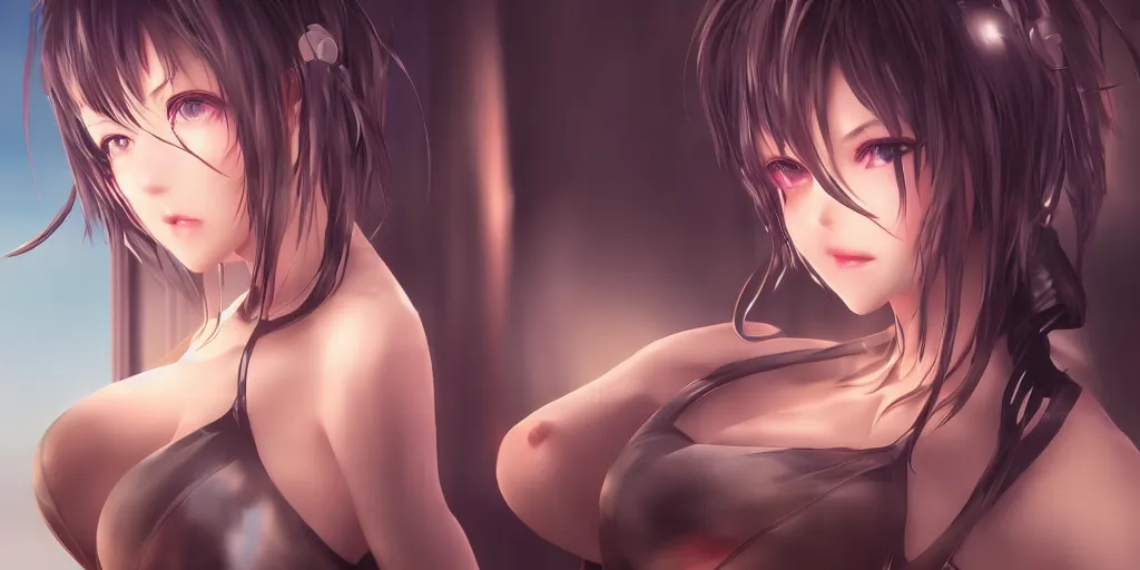 Prompt: sexy anime girl, unreal 5, hyperrealistic, realistic, photorealistic, dynamic lighting, highly detailed, cinematic landscape, studio landscape, studio lighting