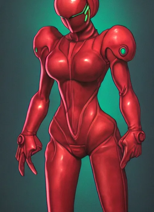 Image similar to dark samus, hyperrealistic, akira