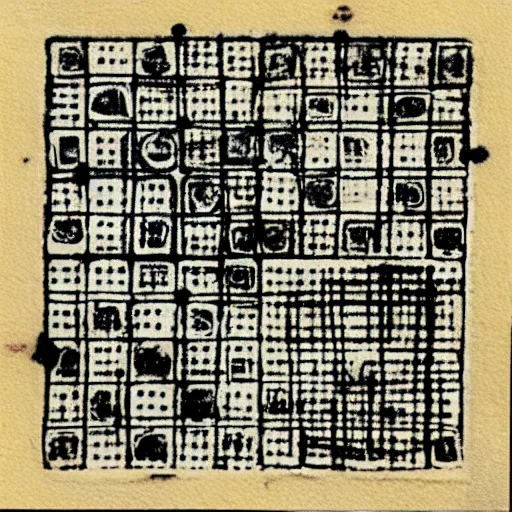 Image similar to intaglio unintelligible mixture 5 x 5 grid