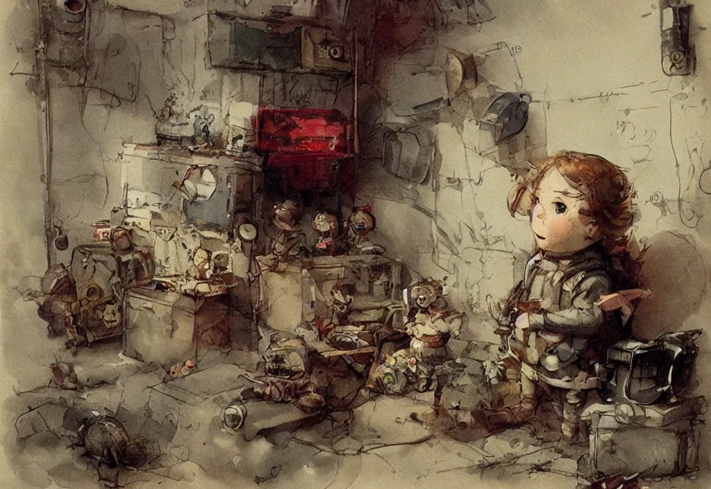 Image similar to adventurer ( ( ( ( ( 1 9 5 0 s retro future living room. muted colors. toys laying around ) ) ) ) ) by jean baptiste monge, chrome red