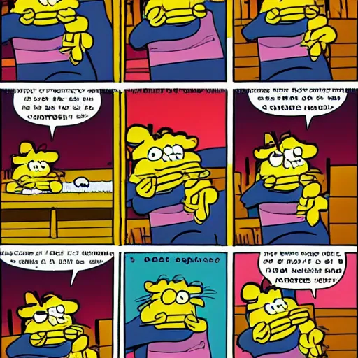 Image similar to garfield comic strip by jim davis