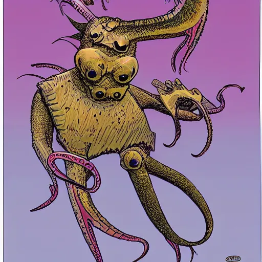 Image similar to squid bat monster by Geoff Darrow