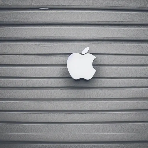 Image similar to an apple attached to a clean white wall with a strip of duct tape in a museum, close up, dslr photo