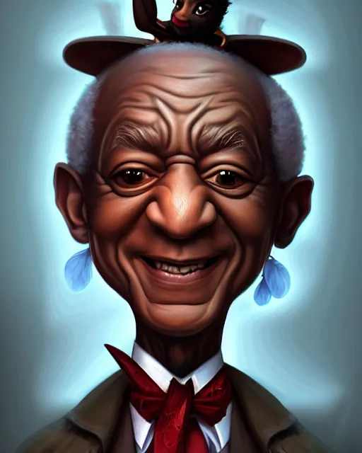 Prompt: cute little anthropomorphic bill cosby cute and adorable, pretty, beautiful, dnd character art portrait, matte fantasy painting, deviantart artstation, by jason felix by steve argyle by tyler jacobson by peter mohrbacher, cinema