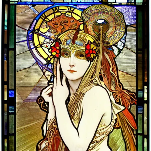 burning man, goddess of dust, dust mask, intricate, Stable Diffusion