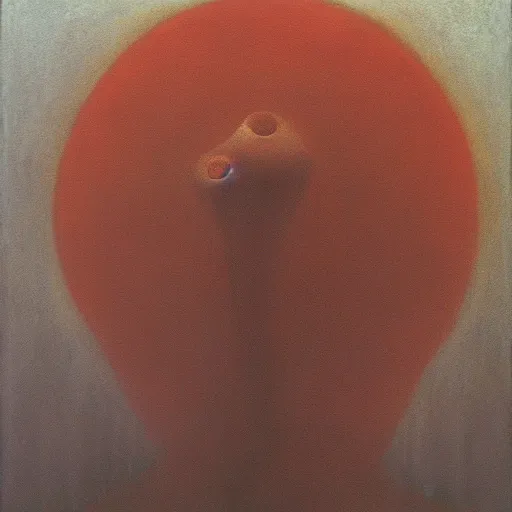 Image similar to atomic by Zdzisław Beksiński, oil on canvas