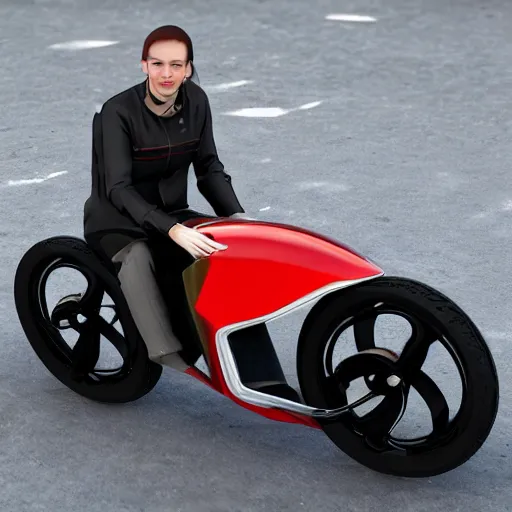 Image similar to One-wheel motorcycle from 2070