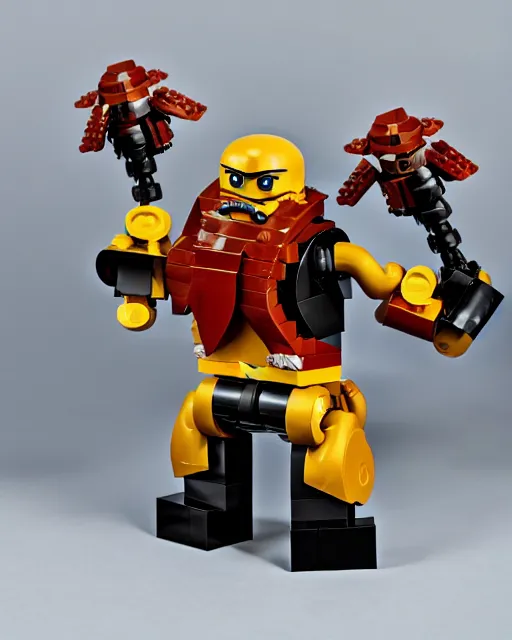 Image similar to photo of official lego bionicle! lech!!! wałesa!!! with a small! moustache!, 4 k, product photography, high quality