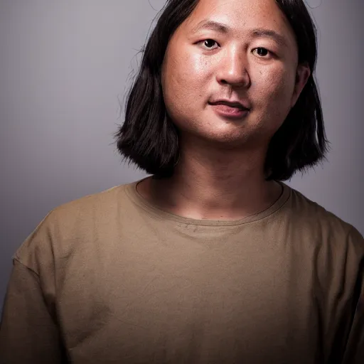 Image similar to grogu, studio portrait