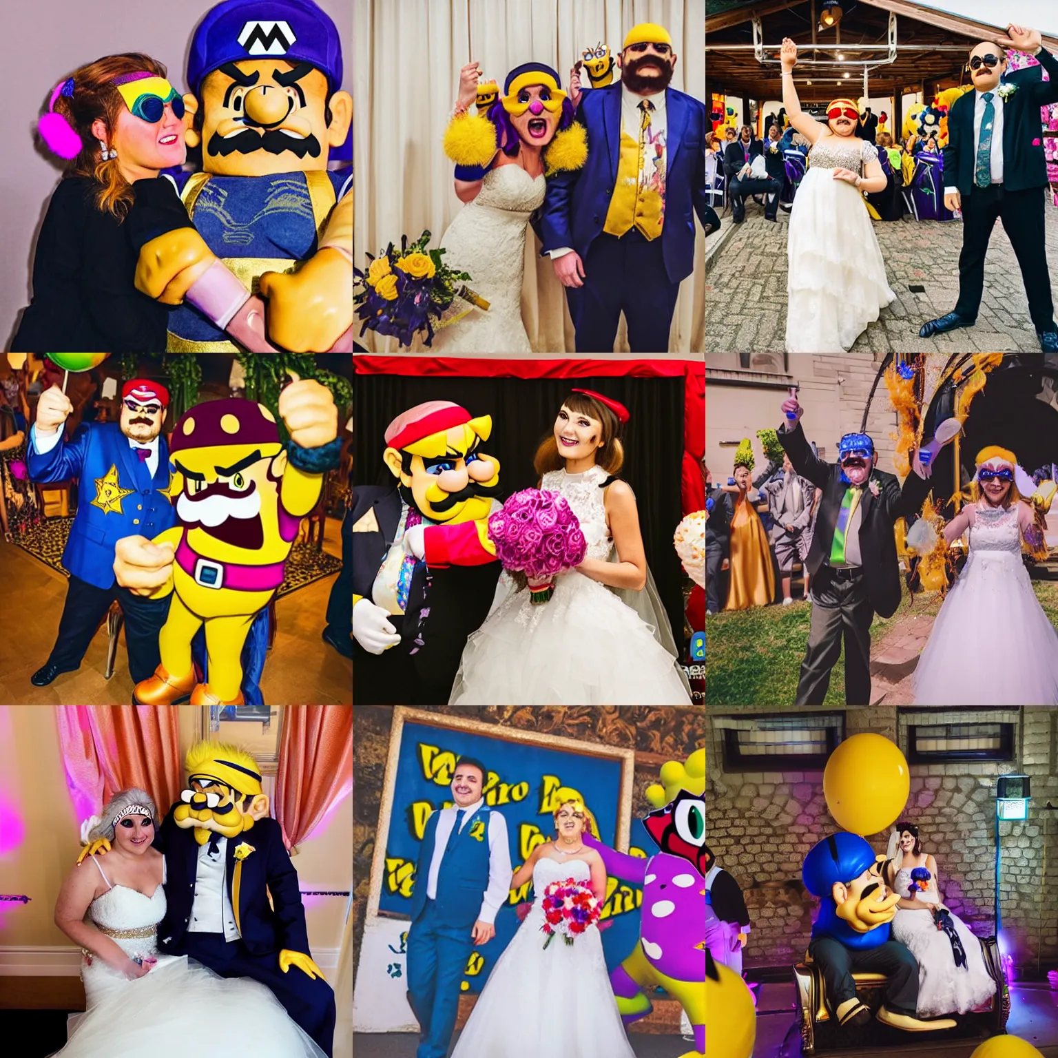 Prompt: Wario-themed wedding, 8k photography, award winning, trending on Instagram