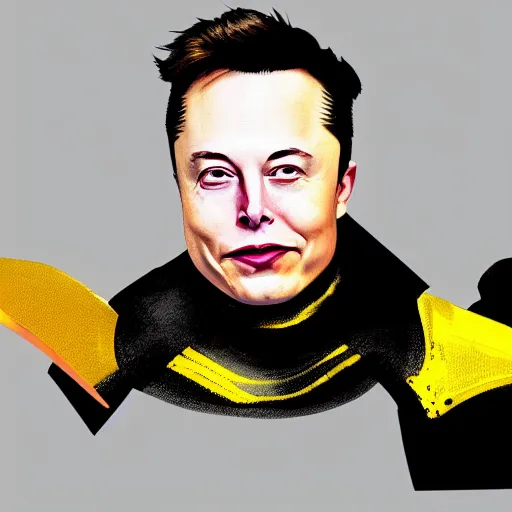 Image similar to elon musk combined with a bumblebee