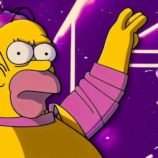 Image similar to Thanos Homer Simpson s, cinematic, 4K