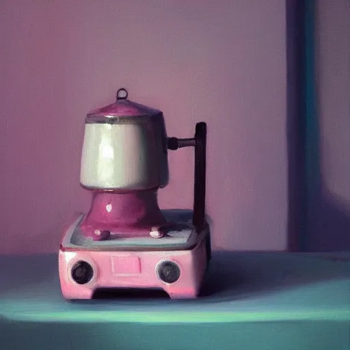 Prompt: chill pink old phone aesthetic, oil painting, pale colors, high detail, 8 k, wide angle, trending on artstation,