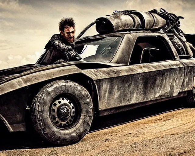 Image similar to mad max style bat mobile