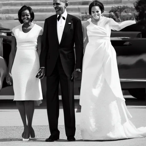 Image similar to joe biden and barack obamas wedding, award winning wedding photography