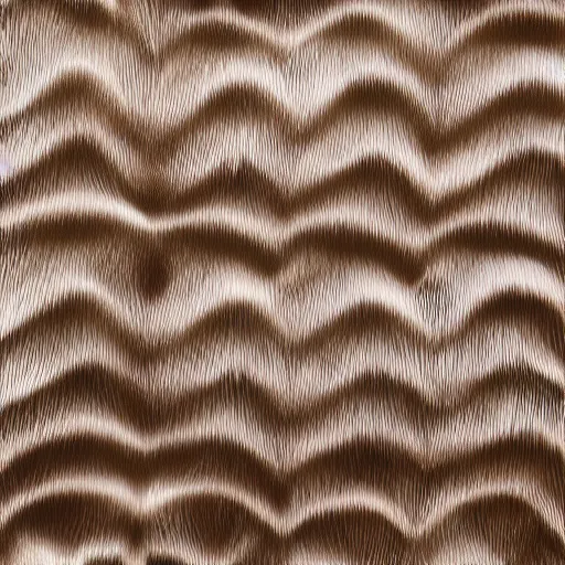 Prompt: an undulating fur skin covering a organic mesh